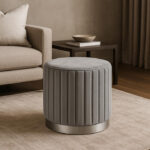 霧灰圓舞化妝椅